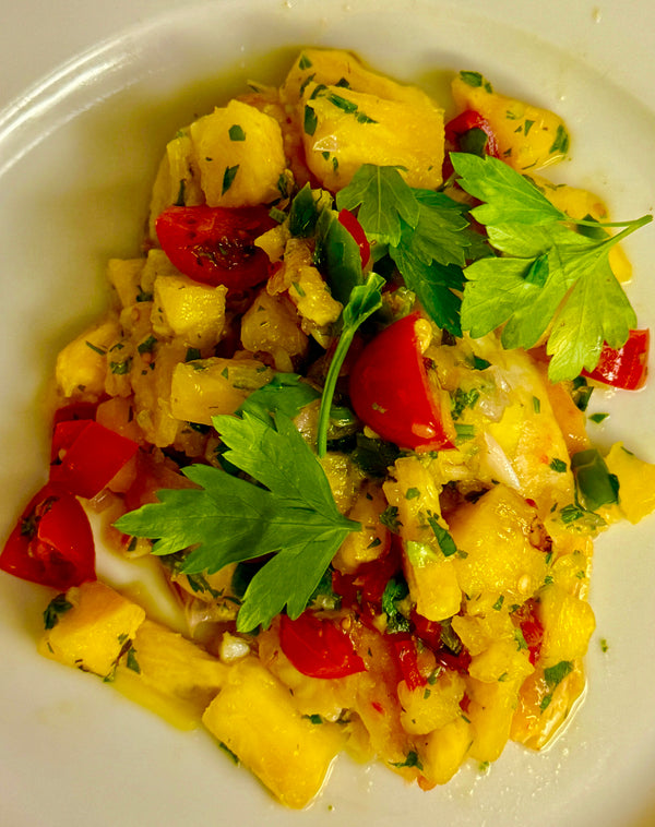 Steamed Fish with Pineapple Salsa